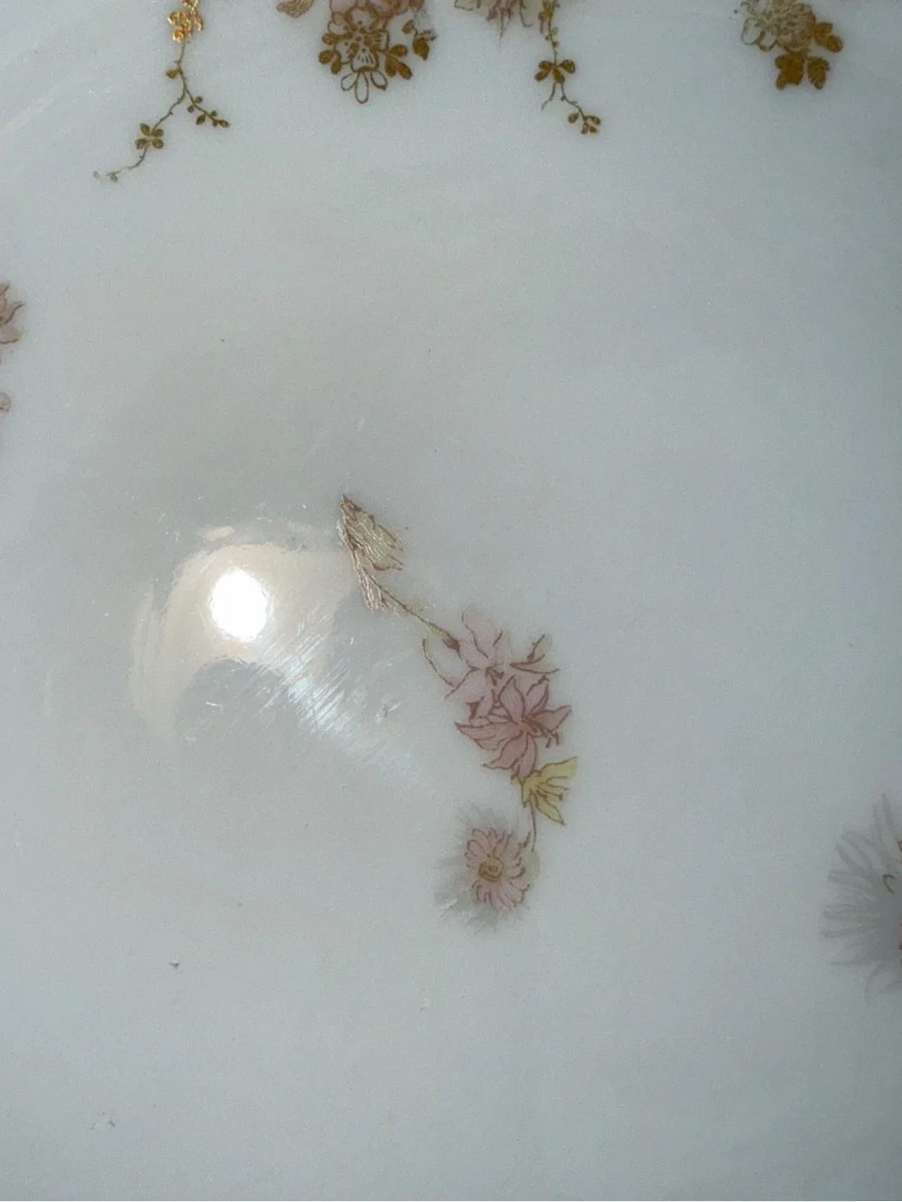 VTG 3 Haviland & Co Limoges Delicate pink Floral 8.5 lunch floral France